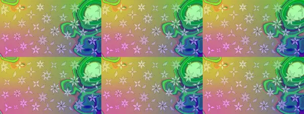 Renkli Bahar Teması eskiz kalıbı. Güzel kumaş deseni. Düz Çiçek Elementleri Tasarımı. Raster illüstrasyonunda çiçek deseni çizimi.