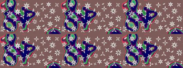 Bahar çiçekleriyle güzel bir çiçek deseni çizmişsin. Raster illüstrasyonu. Güzel kumaş deseni.