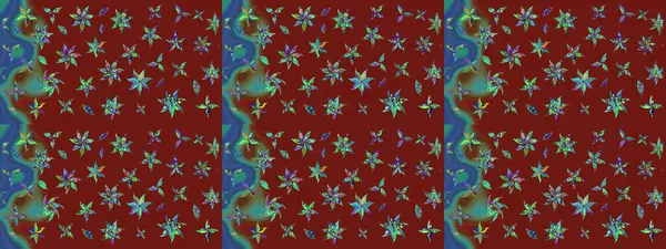 Raster deseni. Çiçekli çiçek deseni, suluboya. Küçük çiçekte güzel bir çiçek deseni..