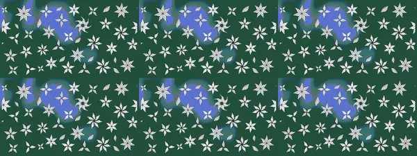 Zarif, parlak ve yeşil çiçek desenli bir taslak. Sabıka baskıları, bebek kıyafetleri, duvar kâğıtları, paket kutuları vb..