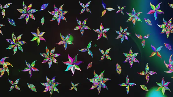 Raster illüstrasyonundaki çiçek desenli çizim. Suluboya tarzında gri renkte çiçekler.