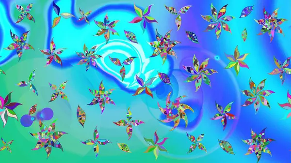 Küçük çaplı çiçeklerdeki basit şirin desenler. Tekstil veya kitap kapakları, imalat, duvar kağıtları, baskı, hediye paketi ve yapıştırma kitabı için çiçek eskizi geçmişi. Raster illüstrasyonu.