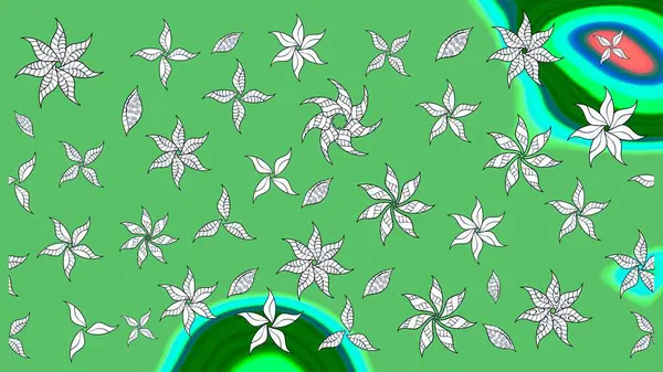 Zarif, parlak ve yeşil çiçek desenli bir taslak. Sabıka fotoğraflarında, bebek kıyafetlerinde, duvar kâğıtlarında, paket kutularında falan kullanılabilir. Raster..