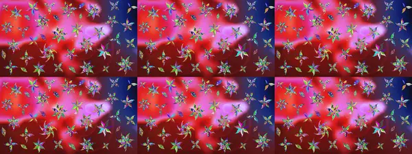 Küçük çaplı çiçeklerdeki basit şirin desenler. Tekstil veya kitap kapakları, imalat, duvar kağıtları, baskı, hediye paketi ve yapıştırma kitabı için çiçek eskizi geçmişi. Raster illüstrasyonu.