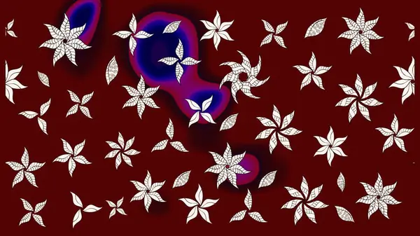 Tatil havası. Bahar mevsimi. Raster güzel bir çiçek deseni çizmiş. Kırmızı renkte çiçekler. Nazik romantik baskı.