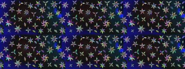 Kumaş, duvar kağıdı ve kağıt üzerine baskı yapmak için gelişen arka plan. Moda arka planında parlak buketler. Eski usul küçük çiçekli şirin bir eskiz deseni. Raster illüstrasyonu.