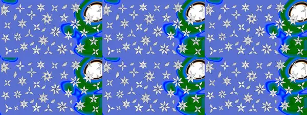 Küçük mavi çiçekli oldukça eski bir besin torbası deseni. Millefleur 'lar. Tekstil, kumaş, kapaklar, duvar kağıtları, baskı, paket, koleksiyon defteri, örgü, dekupaj için çiçek arkaplanı..