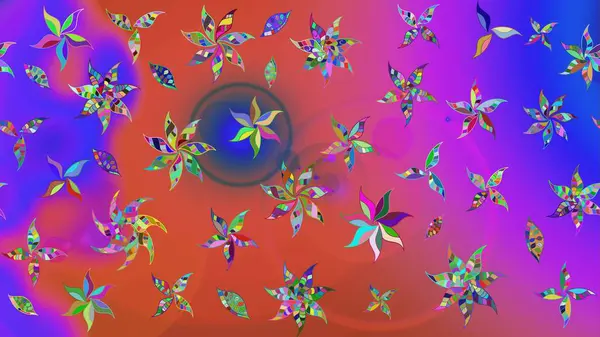 El çizimi. Çiçekli eskiz deseni. Mor renkli çiçekler. Suluboya çizimi.