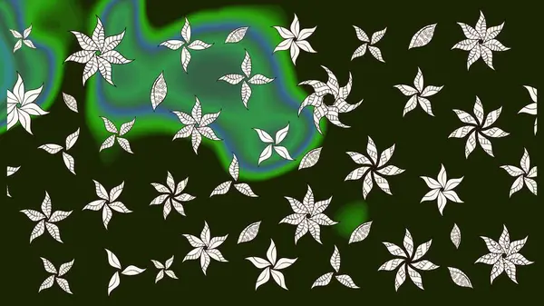 Eskiz geçmişi. Raster illüstrasyonu. Raster. Kumaş, tekstil, duvar kağıdı baskısı için. Tomurcukları çiçek olan sevimli bir çiçek deseni. Antika retro tarzı.