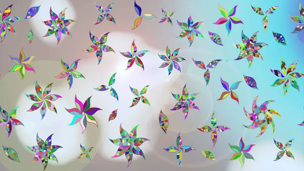 Sketch Colour Spring Theme eskiz kalıbı. Düz Çiçek Elementleri Tasarımı. Sevimli çiçek raster deseni. Gri renkli çiçekler.