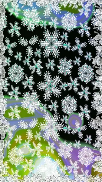 Hediye ambalaj kağıdı, tebrik kartları, posterler ve pankart tasarımı. Raster düz çiçekleri pürüzsüz desen. Siyah ve nötr renkte çiçekler.