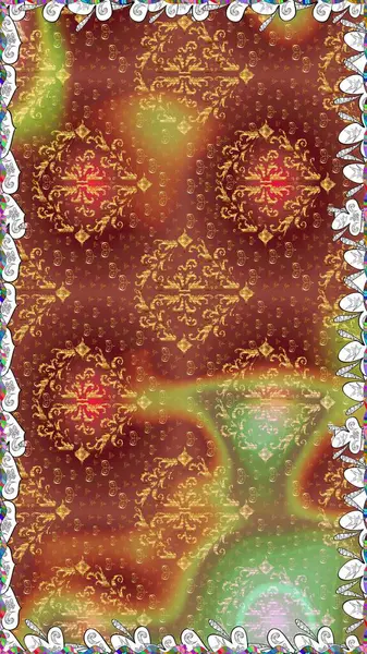 Kahverengi üzerine çiçekler. Suluboya, elle çizilmiş. Kusursuz bir arka plan modeli. Raster stoku.