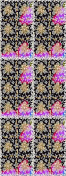 Oriental raster klasik gri ve altın desenli. Kusursuz soyut bir arkaplan. Raster illüstrasyonu.