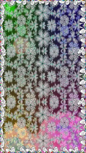 Çiçekli ipek eşarp. Retro tekstil tasarım koleksiyonu. 1950-1960 motifleri. El çizimi çiçek unsurları olan soyut, dikişsiz raster deseni. Gri üzerine gri.