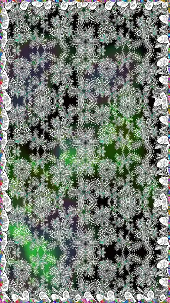 Çiçeksiz desenlerin resmi. Vadinin gri renkli çiçekleri.