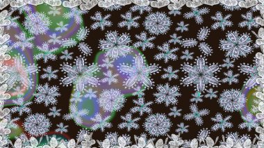 Düz Çiçek Elementleri Tasarımı. Raster illüstrasyonu. Renkli Bahar Temalı Kusursuz Arkaplan. Kusursuz desenli, modaya uygun kumaş deseni. Şirin çiçek elementleri..