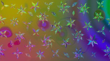 Çiçekli eskiz arkaplanı. Düz Çiçek Elementleri Tasarımı. Renkli Bahar Teması eskiz kalıbı. Çocuk stili.