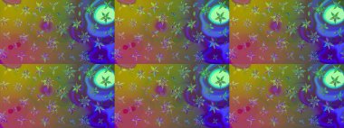 Güzel kumaş deseni. Raster illüstrasyonu. Güzel karalamalı çiçek desenli çizim. Küçük çiçekte sevimli çiçek deseni var..