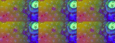 Küçük çiçekte güzel bir desen. Küçük renkli çiçekler. Motley illüstrasyonu. Moda baskıları için zarif bir şablon. Çiçekli bahar çiçekleri.