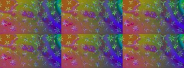 Raster illüstrasyonu. Raster deseni. Küçük çiçekteki sevimli çiçek deseni. Nazikçe, yaz çiçekleri kahverengi renklerde.