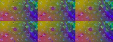 Çiçekli yeşil renkte bir çiçek deseni çiz. Suluboya tarzında yeşil renkte çiçekler.