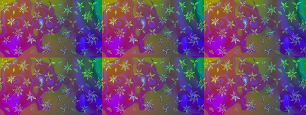 Mor renkli çiçekler suluboya tarzında. Raster illüstrasyonunda çiçek deseni çizimi.