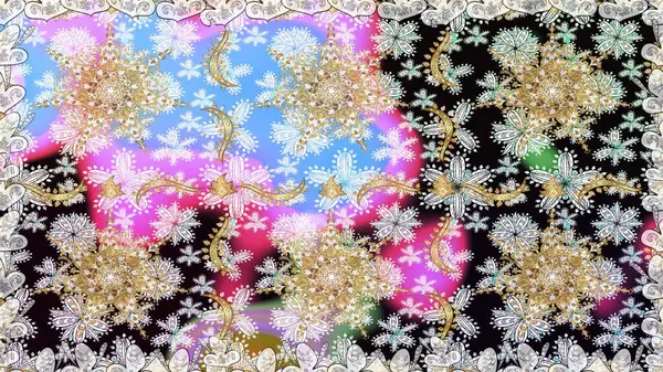 Şam, tasarım için kusursuz desen. Tarafsız renklerde, altın elementli pürüzsüz desen.