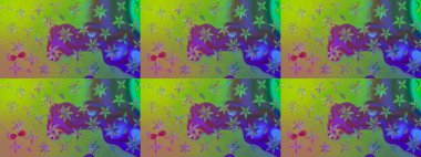 Modern stil dokusu. Çiçek desenli raster, yeşil çizgi grafik deseni soyut raster arkaplan.