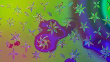 Raster stili kumaş deseni. Çiçekler suluboya çizim deseni.