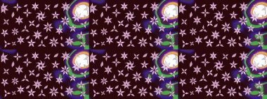 Güzel kumaş deseni. Raster suluboya deseni, narin çiçekler, kahverengi çiçekler, tebrik kartı şablonu..