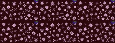 Çiçek deseni. Düz Çiçek Elementleri Tasarımı. Renkli Bahar Teması eskiz kalıbı. Raster çizimi. Güzel kumaş deseni..