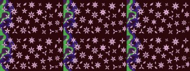 El yapımı çiçek ve bitki koleksiyonu. Raster illüstrasyonu. Şirin karalamalı çiçek desenli çizim. Raster illüstrasyonu. Eskiz tarzı kahverengi renklerde.