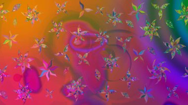 Küçük çiçekte hoş bir çiçek deseni var. Çiçeksel elementlerle süslenmiş zarif raster dokusu. Parlak çiçekli mor renkler üzerine soyut çizim deseni.