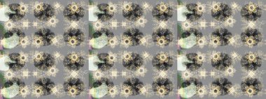 Soyut bir arkaplan çiz. Oriental raster klasik gri, nötr, bej ve altın desenli. Raster illüstrasyonu.