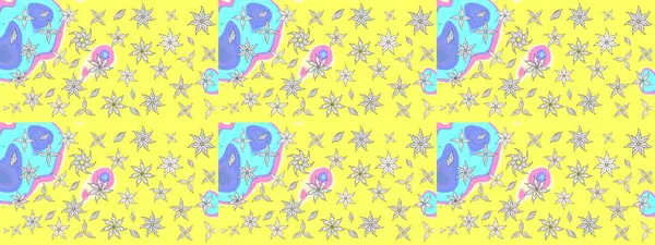 Gömlek, arka plan modelini çiz. Tropik çiçekler. Sarı renkte çiçekler.