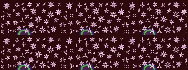 Raster illüstrasyonu. Tekstil veya kitap kapakları, imalat, duvar kağıtları, baskı, hediye paketi ve yapıştırma kitabı için çiçek eskizi geçmişi. Küçük ölçekli çiçeklerdeki basit sevimli desen.