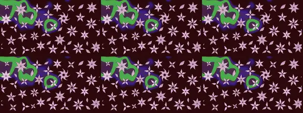 Suluboya, elle çizilmiş. Vadinin çiçekleri kahverengi renklerde. Raster - stok. Taslak arkaplan deseni.