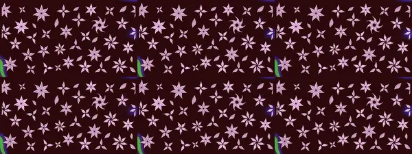 3D çiçekler, eskiz. Kahverengi renklerde. Raster illüstrasyonu.