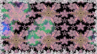 Raster düz çiçekleri pürüzsüz desen. Tarafsız renklerde çiçekler. Tasarım hediye paketi, tebrik kartları, posterler ve afiş tasarımı.