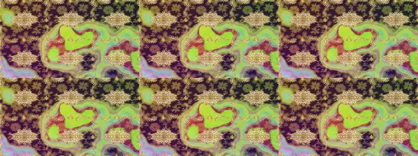 Damask çizimi tekrarlanıyor. Barok tarzında altın çiçekli süs. Antika altın tekrarlanabilir duvar kağıdı. Tarafsız renklerde altın element.