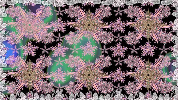 Raster düz çiçekleri pürüzsüz desen. Tarafsız renklerde çiçekler. Tasarım hediye paketi, tebrik kartları, posterler ve afiş tasarımı.