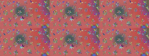 Çiçek deseni. Pembe renkte çiçek çizimi. Şatafatlı bahar bahçesi dokusu. Raster illüstrasyonu. Pembe renkte çiçekler.