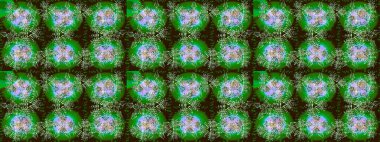 Raster illüstrasyonu. Noel ve yeni yıl moda baskıları için tatil tasarımı. Yeşil, kahverengi ve nötr renkler. Kar tanelerinin soyut arkaplanlı Noel deseni.