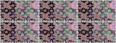 Tarafsız renklerde. Çiçek. Raster illüstrasyonu. Kusursuz dekoratif arka plan, çiçek mandala.