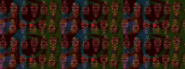 Sevimli küçük çiçek desenle. Raster resim. Çiçek desenli çiçek ve yaprakları ile.