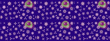 Çiçekli bahar çiçekleri. Robot resim. Motley illüstrasyonu. Küçük renkli çiçekler. Küçük çiçekte güzel bir desen. Moda baskıları için zarif bir şablon.