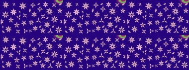 Robot resim tarzı mavi renkler. Raster illüstrasyonu. El yapımı çiçek ve bitki koleksiyonu. Şirin karalamalı çiçek desenli çizim. Raster illüstrasyonu.