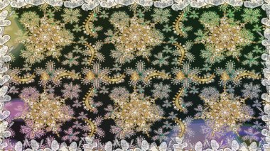 Klasik klasik klasik arka plan. Kusursuz klasik raster altın desenli. Geleneksel oryantasyon süsü. Altın elementlerle gri renklerde altın desen.