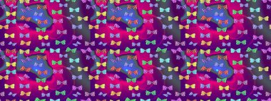 Güzel bir kumaş tasarımı. Raster Kelebekleri deseni. Soyut eskiz arka planı. Mor renkler üzerine resim.