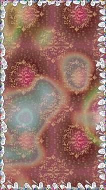 Çiçeklerle kusursuz desen. Suluboya çizimi. El çizimi. Kahverengi renkte çiçekler.